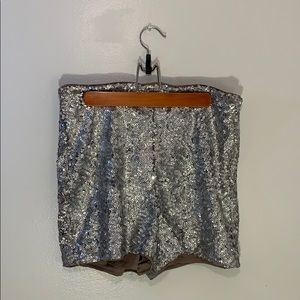Express Shortie Extreme High Rise Sequin Shorts